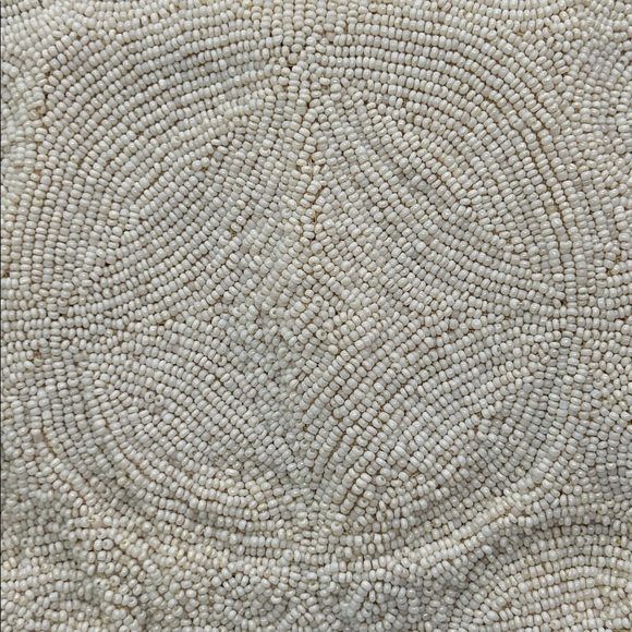 Longchamps Made in France Vintage Cream Beaded Evening Bag Purse Clutch 🌺🌺 - Picture 3 of 6